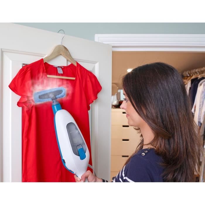 BLACK+DECKER - FSMH13E10-QW - Balai Vapeur Avec Nettoyeur a Main 1300W - 10 Accessoires fournis - C‚ble 4.8M