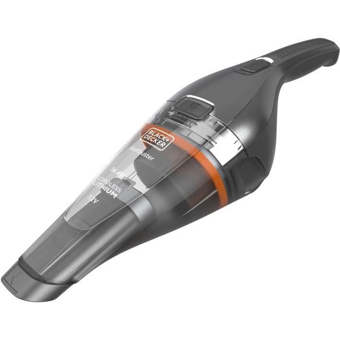 Aspirateur a main sans fil BLACK+DECKER NVC220WC-QW Dustbuster Lithium 7,2V 15,5 AirWatts 385 ml Gris mÈtalisÈ