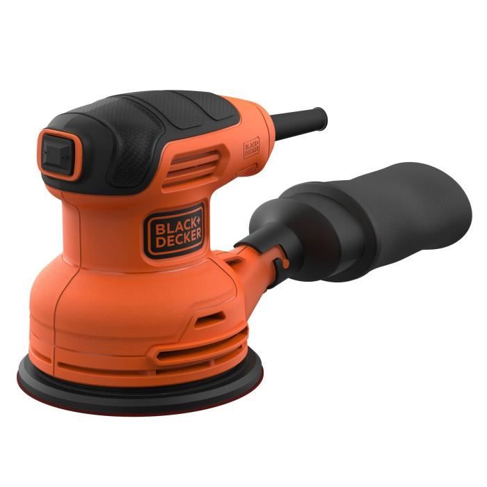 Ponceuse excentrique filaire - BLACK+DECKER - BEW210-QS - 230W - 125mm - avec 1 abrasif et sac de collecte