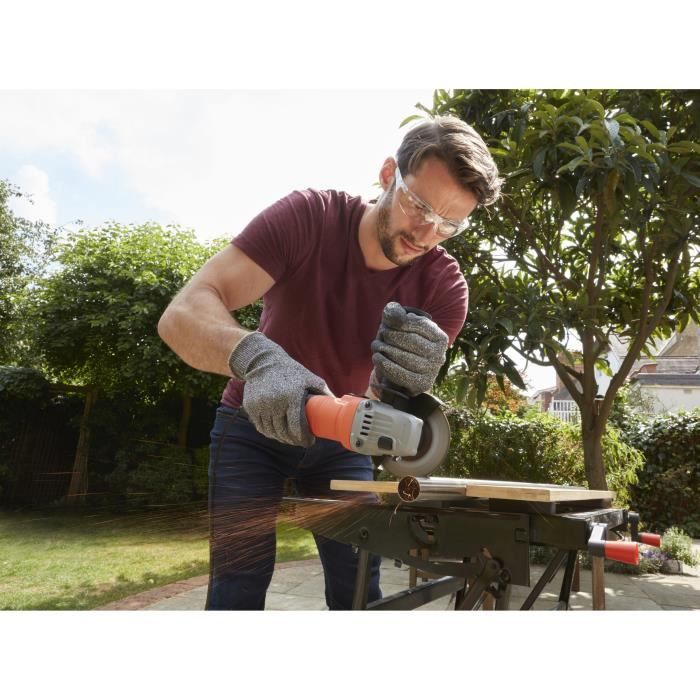 Meuleuse d'angle filaire - BLACK+DECKER - BEG010-QS - 710W - 115mm