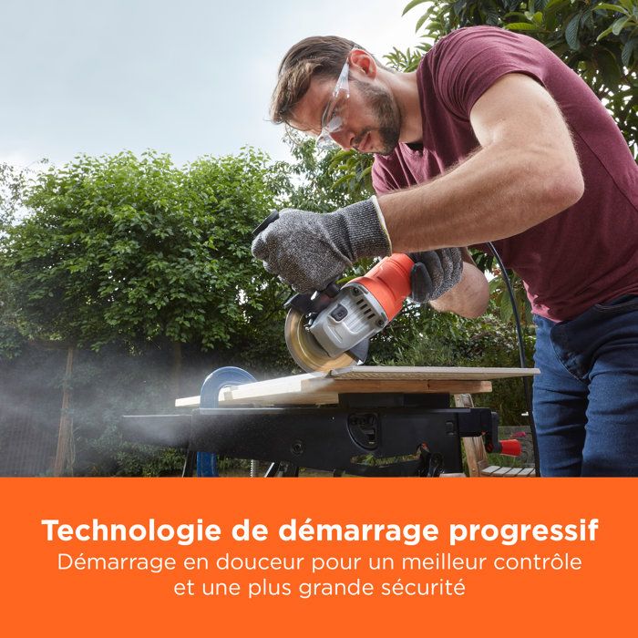 Meuleuse d'angle filaire - BLACK+DECKER - BEG010-QS - 710W - 115mm