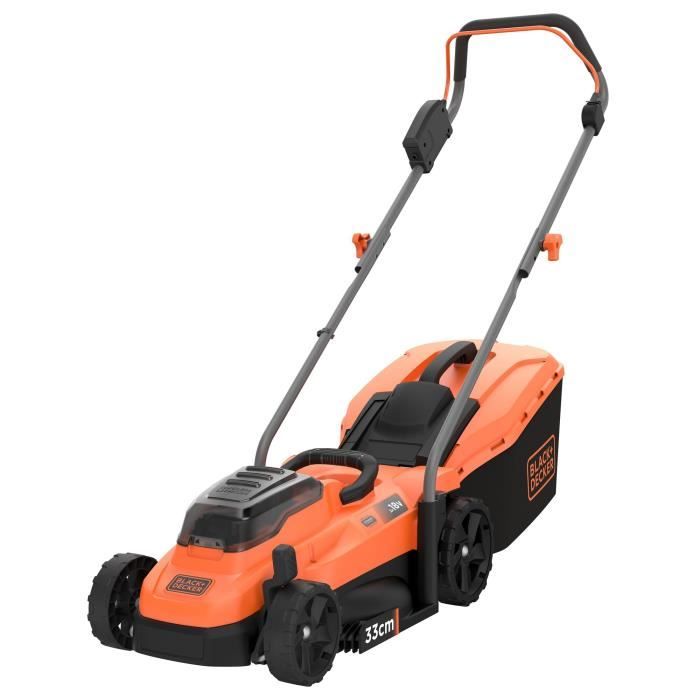 Tondeuse électrique sans fil + 2 batterie 2,5Ah + chargeur - BLACK&DECKER - BCMW3318L2-QW - 18V - 33cm de coupe - Mulching