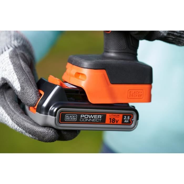 Sécateur électrique sans fil + batterie 2Ah + chargeur - BLACK+DECKER - BCPP18D1-QW - 18V - Coupe 25mm