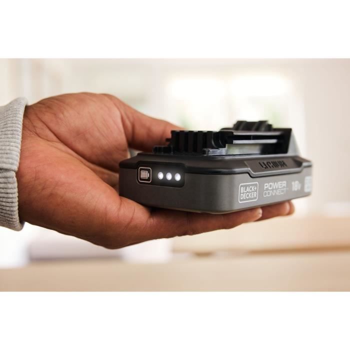 Batterie 18V 2Ah - BLACK&DECKER - BDL2018S-XJ - Avec indice de charge