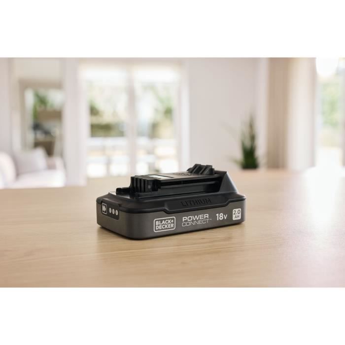 Batterie 18V 2Ah - BLACK&DECKER - BDL2018S-XJ - Avec indice de charge