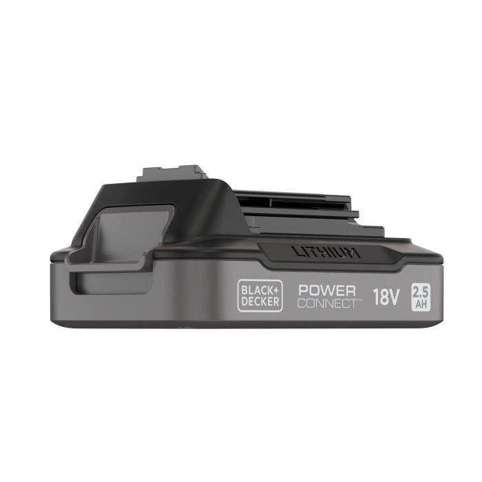 Batterie 18V 2,5Ah - BLACK&DECKER - BDL2518S-XJ - Avec indice de charge