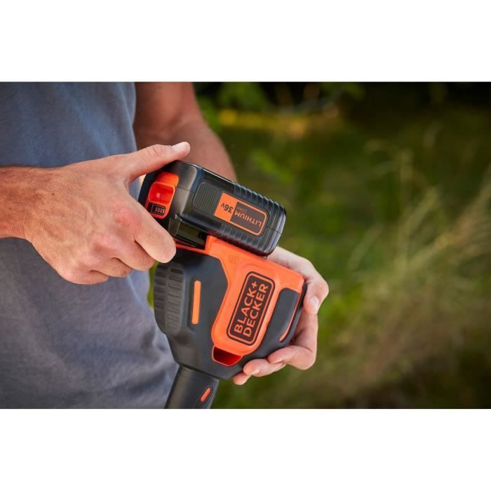 Coupe-bordure électrique BLACK+DECKER - BCSTE636L1-QW - 36V - 33cm - Avec batterie 36V - tete pivotante - tube télescopique