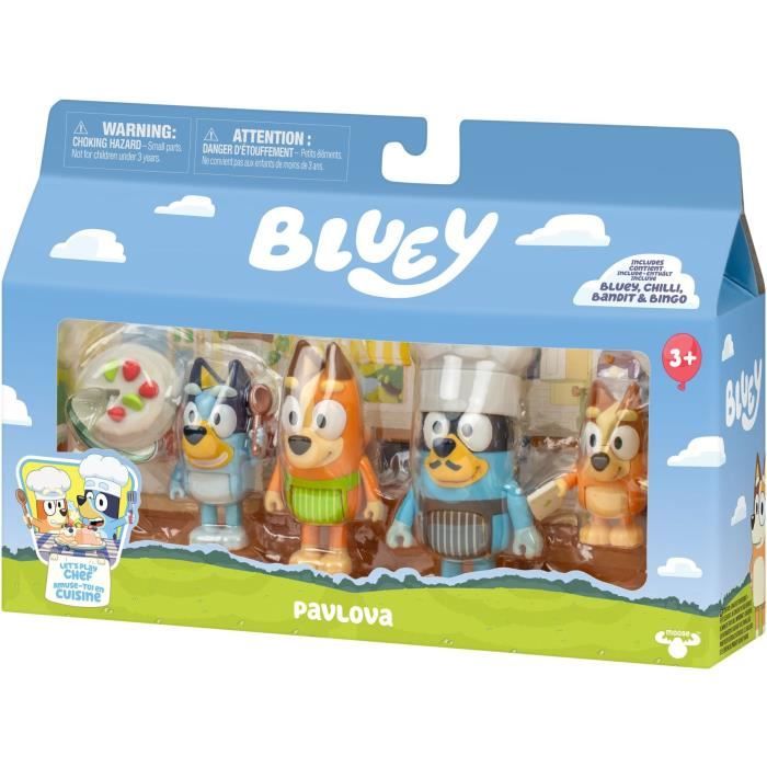 Pack de 4 figurines - BLUEY - La famille en cuisine