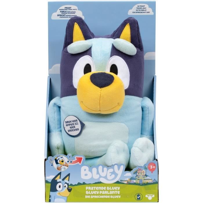 Peluche parlante - BLUEY - Bluey - 33 cm - Voix officielle - Musique du générique