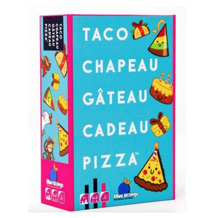 Jeu d'ambiance - BLUE ORANGE - Taco Chapeau Gâteau Cadeau Pizza - Rapidité - Réflexes - Alimentation