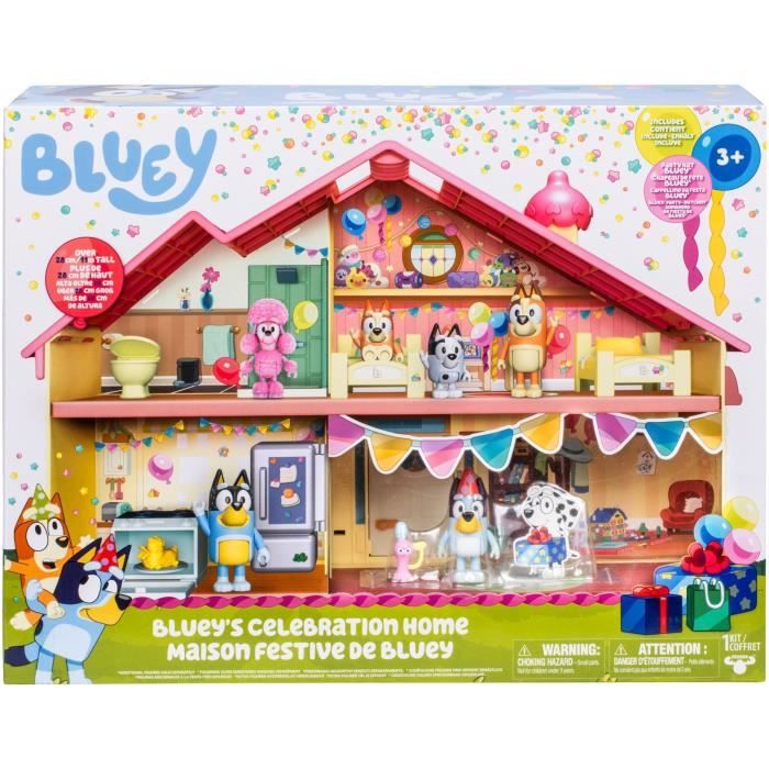 Maison anniversaire - BLUEY - 1 figurine + 13 accessoires - Des 3 ans
