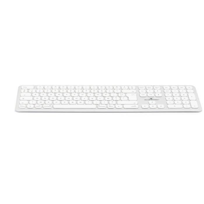 Clavier sans fil Bluetooth - BLUESTORK - MAC - Full size - Compatible Mac - Blanc