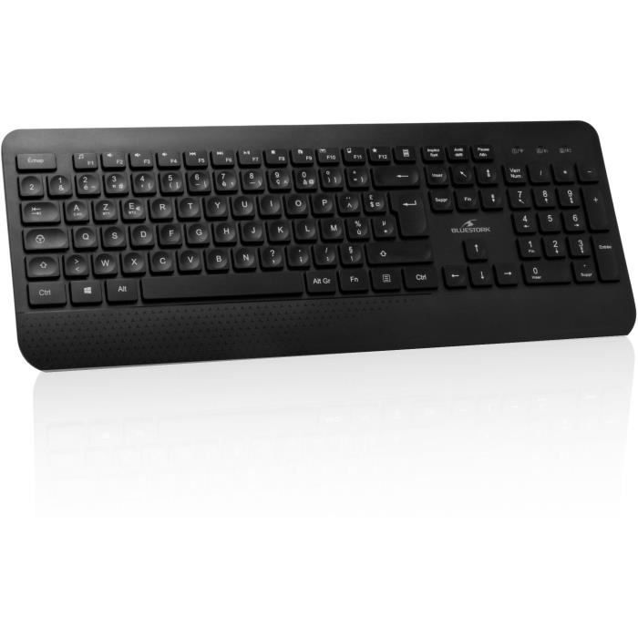 Clavier sans fil - Touches creusées ergonomiques - BLUESTORK - Office R2 - AZERTY
