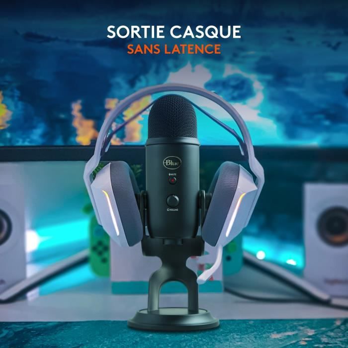 Microphone - Sans fil - LOGITECH G - Yeti - Compatible PC et MAC - Noir