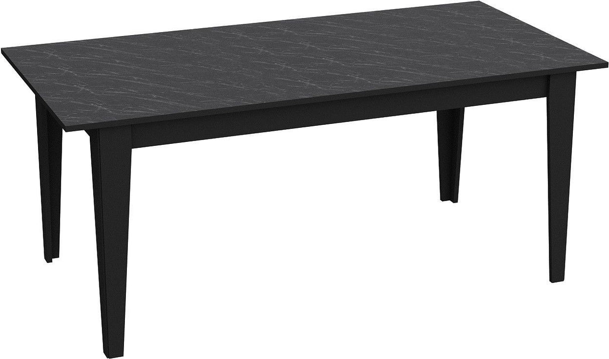 Table a manger - POLKA - Rectangulaire - 4 personnes - 180 x 77 x 90 cm - Noir