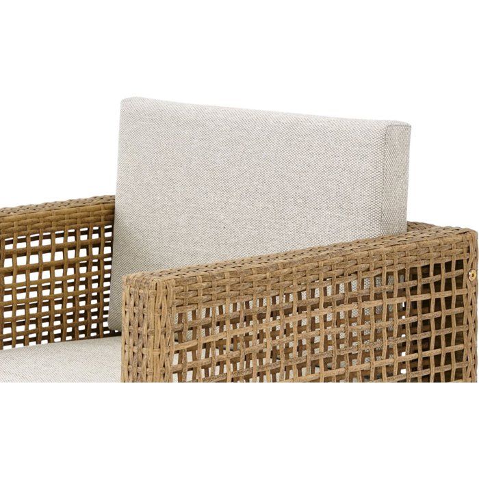 Ensemble repas de jardin CUBO - Table rectangulaire + 6 fauteuils - Structure en acier thermolaqué - 6 places - Bocarnea