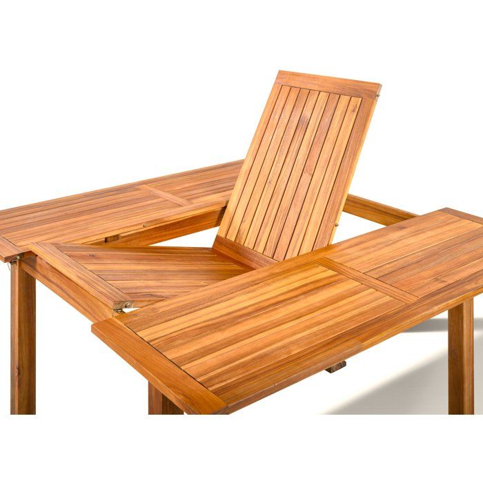 Ensemble repas de jardin TOSCANA - Table extensible + 6 six chaises pliantes - Bois d'acacia - 6 places - Bocarnea