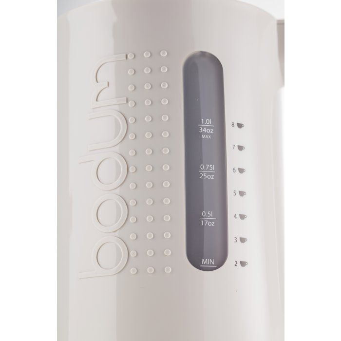 Bouilloire électrique - BODUM - BISTRO - 1300 W - 1 L - Socle 360° - Blanc