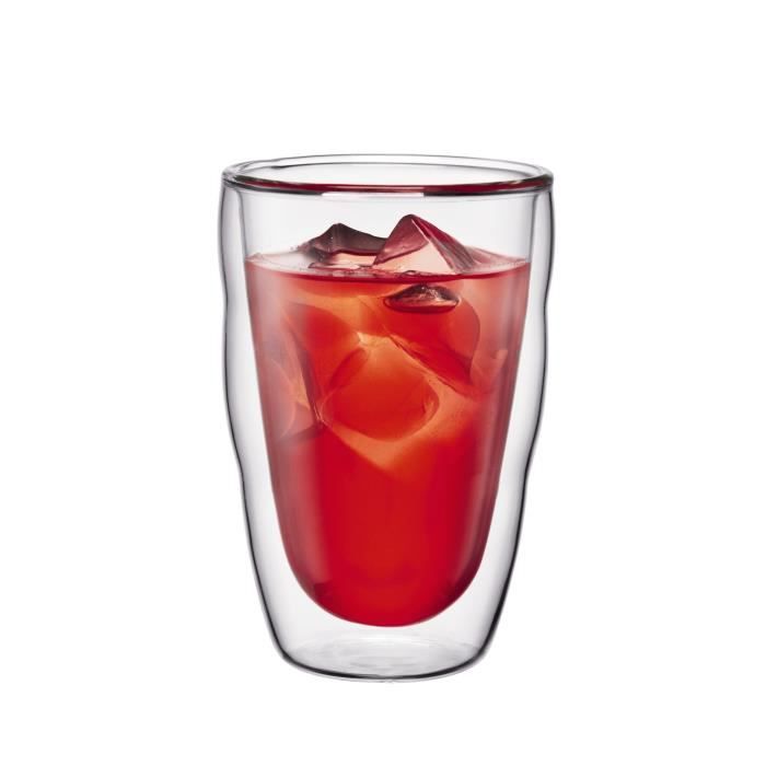 Set 6 verres thermo - BODUM - Pilatus - Double paroi - 0.35 l - Transparent