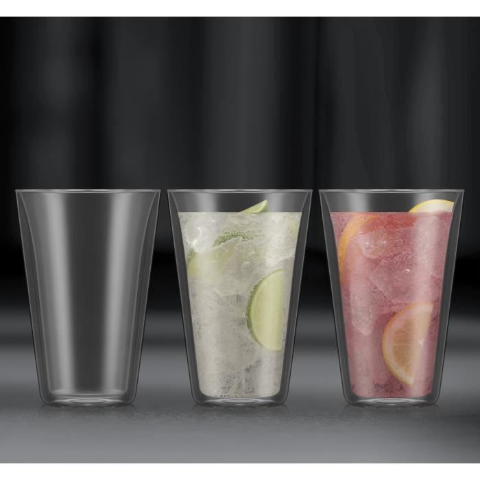 Set 6 verres thermo - BODUM - Canteen - Double paroi - 0.4 l - Transparent