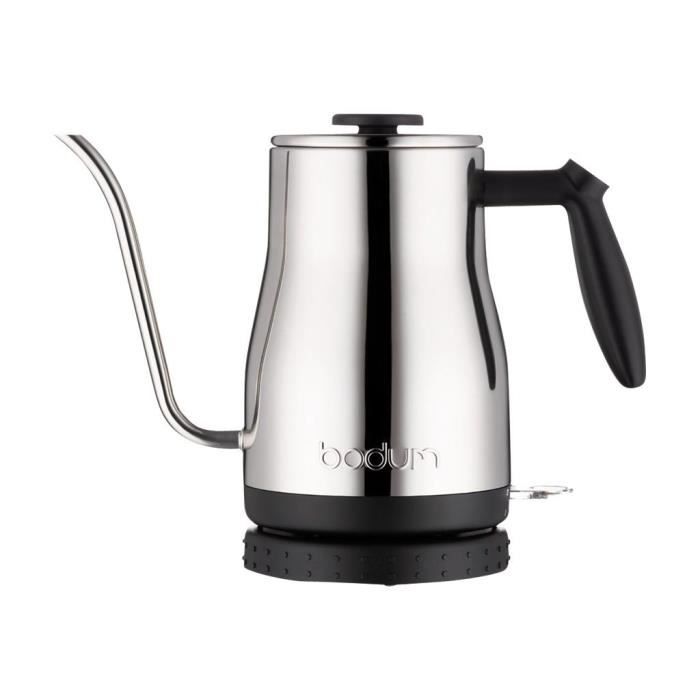 BODUM - BISTRO Bouilloire Èlectrique a long bec, 1.200 W, 1.0 l, inox