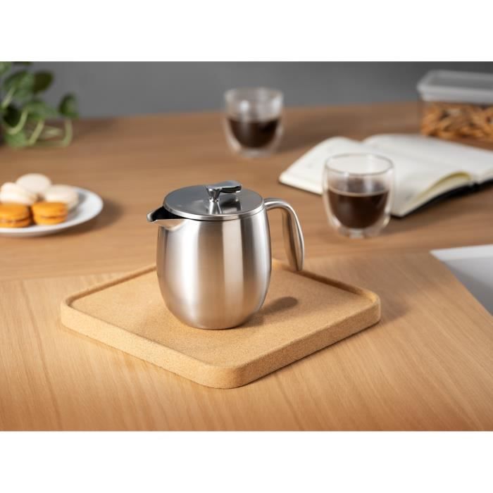 Cafetiere a piston - BODUM - Columbia - Double paroi - 4 tasses - 0.5 l - Inox - Mat