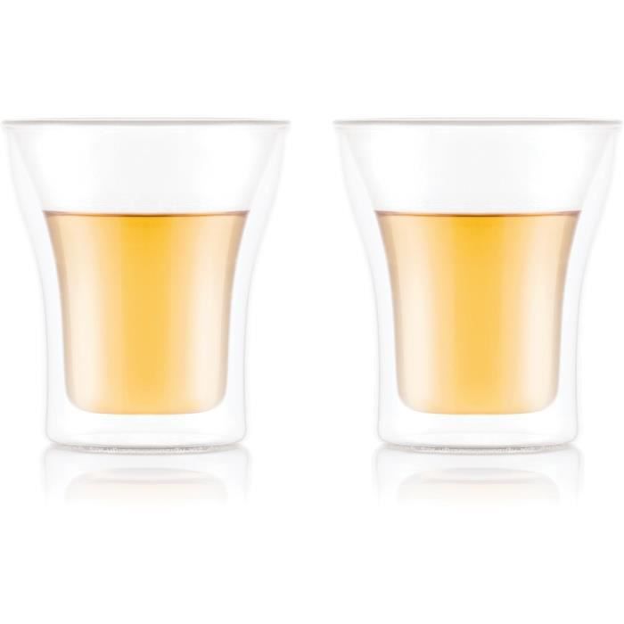 Set 2 verres - BODUM - Assam - Double paroi - 0.2 l - Transparent