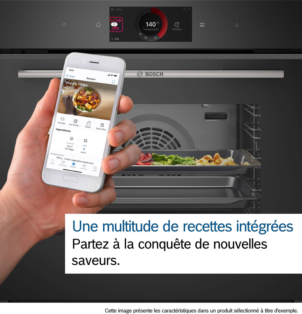 Micro-ondes encastrable - BOSCH Série 8 - CMG7241B1 - Noir - 59,4 x 54,8 x 45,5 cm