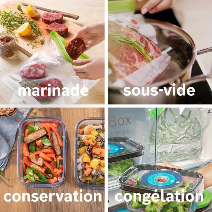 Mixeur BOSCH ErgoMixx - Batteur + Mixeur + Appareil Mise sous vide - 450 W - 5 vitesses - 2 fouets inox - MFQ364V6