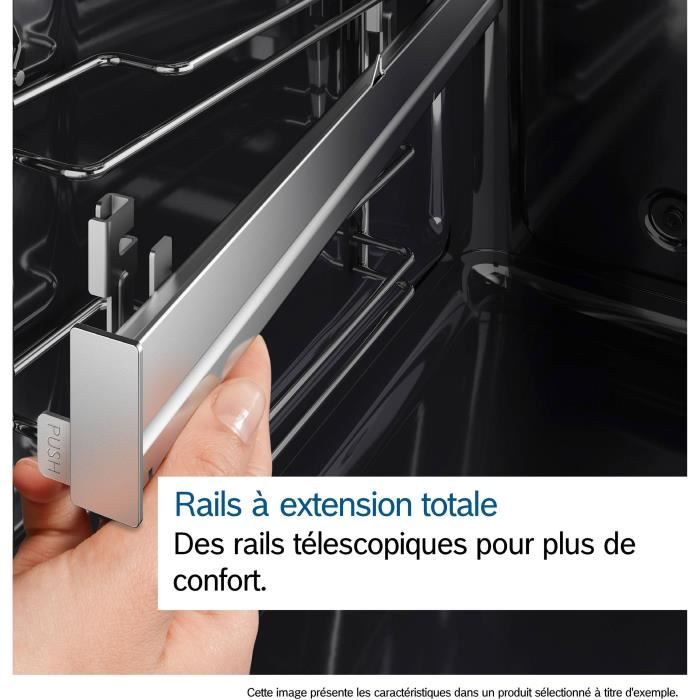 Rails téléscopiques - BOSH - HEZ638070 - Vario Clip - Entierement extensible - Pyrolyse - Cuivre
