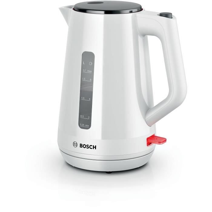 Bouilloire - BOSCH - TWK1M121 MyMoment - Blanche - capacitÈ 1,7L - base 360∞ - rangement du cordon -3 sÈcuritÈs automatiques