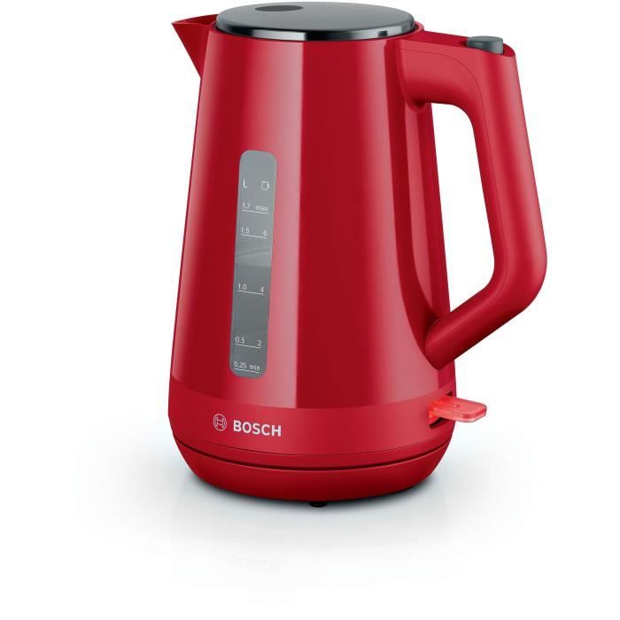 Bouilloire - BOSCH - TWK1M124 MyMoment - Rouge - capacitÈ 1,7L - base 360∞ - filtre anti-calcaire