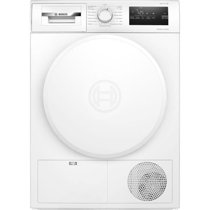 Seche-linge pompe a chaleur BOSCH WTH8300DFR SER4 - 8 kg - Blanc