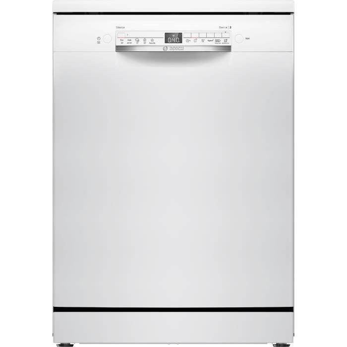 Lave-vaisselle pose libre BOSCH SER2 SMS2HTW03F - 13 couverts - Induction - L60cm - 46 dB - Blanc