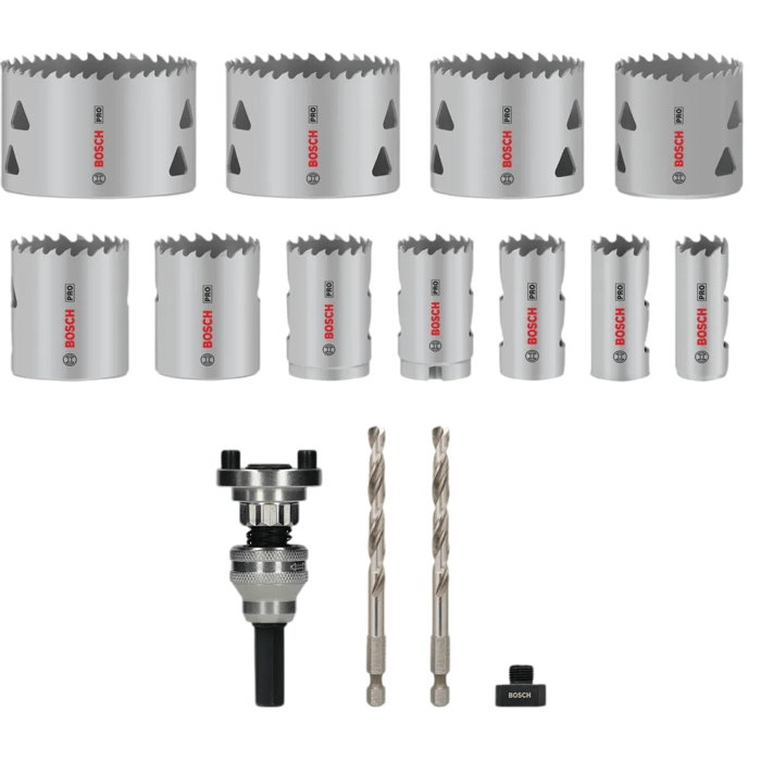 Coffret de scies trépans BOSCH PROFESSIONAL - PRO Multi Material - 15pcs - 20 a 76mm - Pour perceuses et visseuses