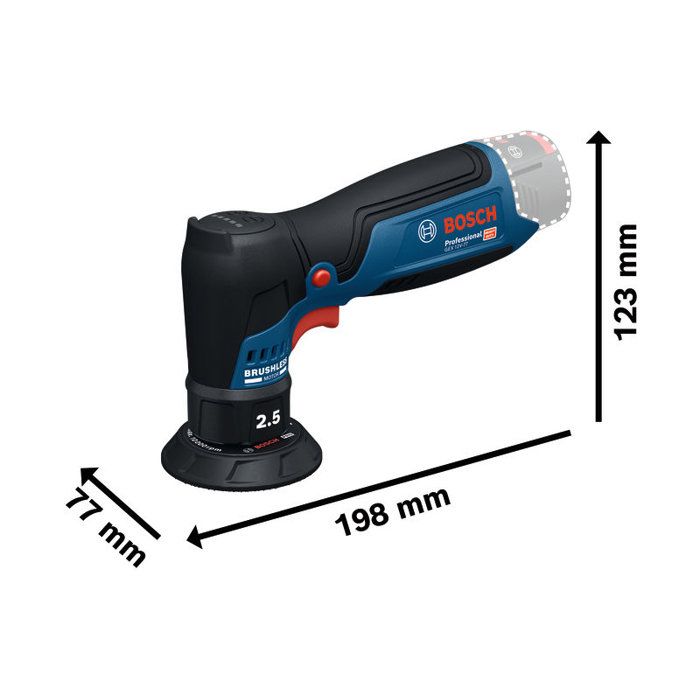 Ponceuse excentrique sans fil BOSCH PROFESSIONAL - GEX 12V-77 - 12V - 77 mm - 3.000 8.000 tr/min - Sans accessoires