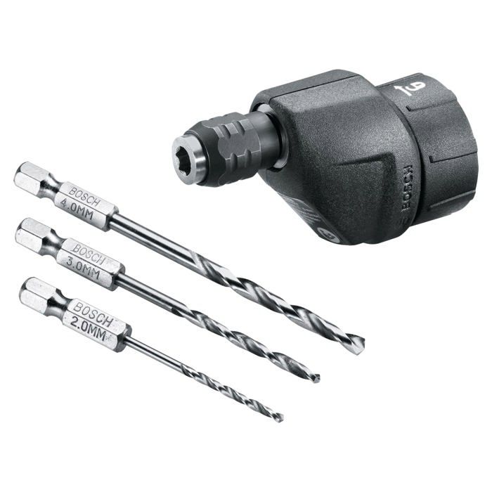Mandrin excentré Bosch - Adaptateur pour perceuse/visseuse IXO avec jeu de forets