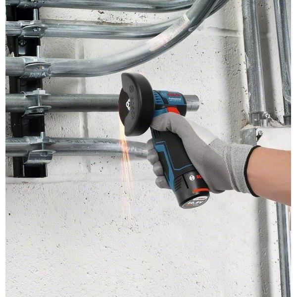 Meuleuse angulaire Bosch Professional GWS 12V-76 + 2 batteries 3,0Ah + L-BOXX 75mm de diametre - 06019F200B