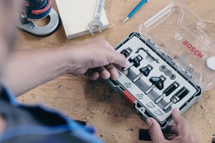 Coffret de fraises - BOSCH PROFESSIONAL - 2607017469 - 6 pieces - Queue de 8 mm - Pour bois tendre et dur