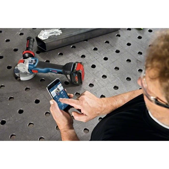 Meuleuse angulaire Bosch Professional PSC 18V-10 SC X-LOCK GWX - disque 125 mm - (sans batterie ni chargeur) + L-boxx - 06017B0400