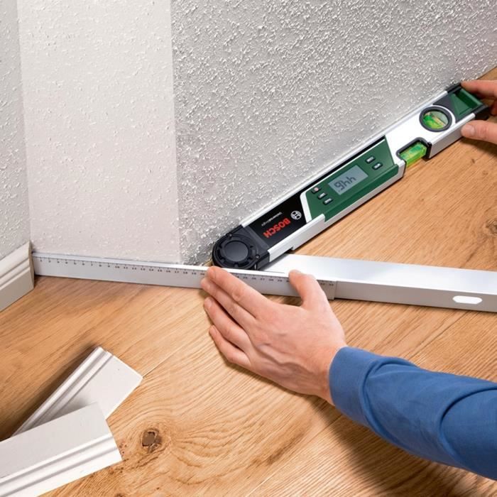 Bosch Mesureur d'angle UniversalAngle (mesure et transfert précis d'angles jusqu'a 220°, avec fonction de calcul intégrée)