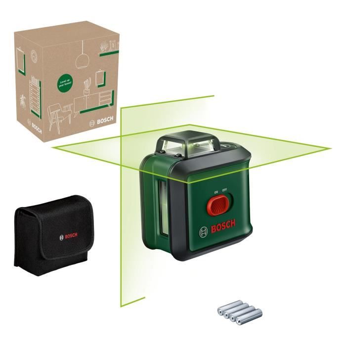 Laser lignes UniversalLevel 360 de Bosch (laser lignes vertical et horizontal avec laser a 360° pour un alignement dans toute la