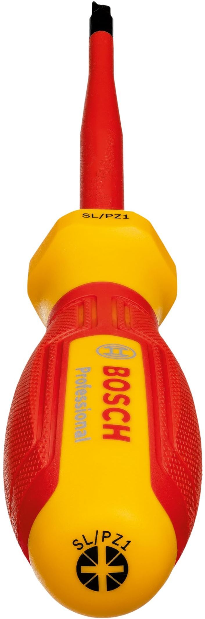 Bosch Professional tournevis VDE plat/PZ1x100 (certifié jusqu'a 1 000 V, isolé avec un élastomere thermoplastique (TPE))