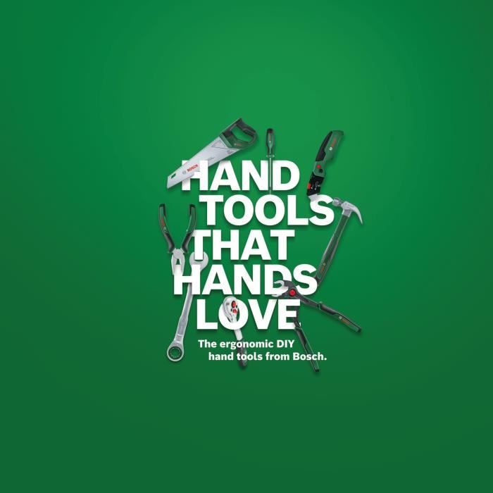 Bosch Set de 4 tournevis courts (compacts pour vissage dans espaces restreints embout magnétique)