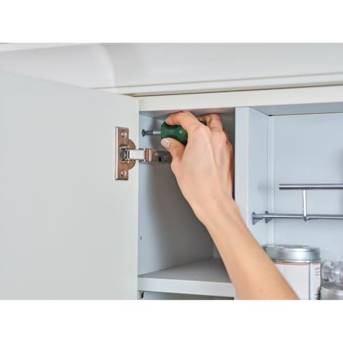Bosch Set de 4 tournevis courts (compacts pour vissage dans espaces restreints embout magnétique)