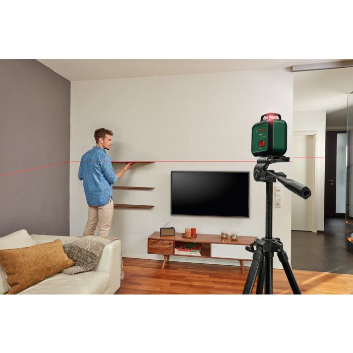 Laser lignes BOSCH - PLL 360-1 - Avec trépied TT120, une housse de protection, un manuel d'utilisation et des piles