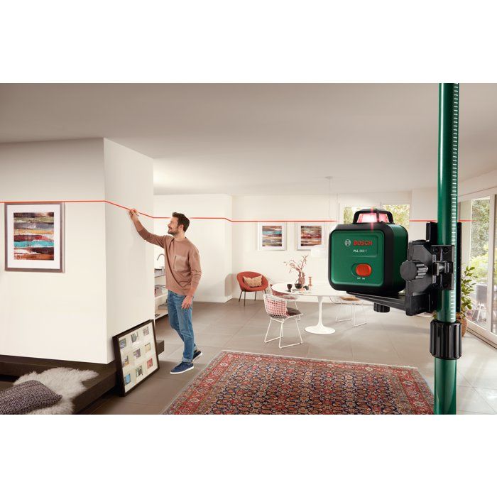 Laser lignes BOSCH - PLL 360-1 - Avec trépied TT120, une housse de protection, un manuel d'utilisation et des piles