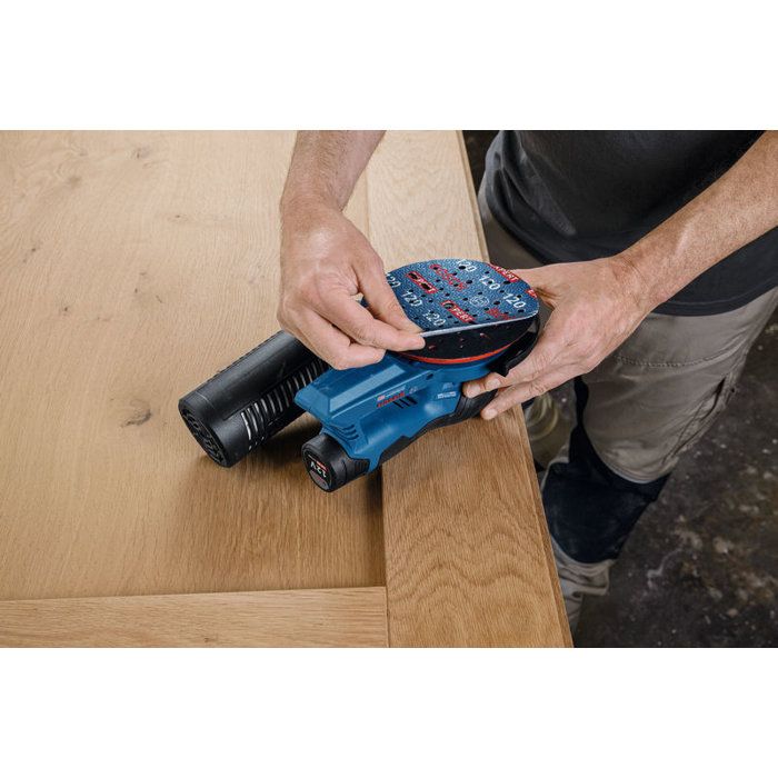 Ponceuse excentrique sans fil BOSCH PROFESSIONAL - GEX 12V-150-3 - 12V - 150 mm - Feuille abrasive G120 + bague + sac +plateau