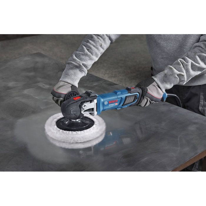 Polisseuse rotative BOSCH PROFESSIONAL - GPO 14-180 S - 1400W - 180 mm - Poignée en D + poignée auxiliaire