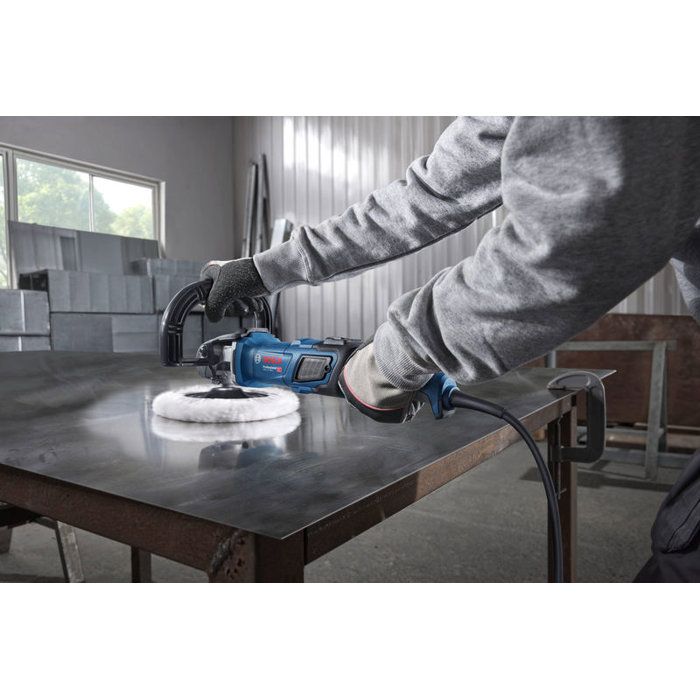 Polisseuse rotative BOSCH PROFESSIONAL - GPO 14-180 S - 1400W - 180 mm - Poignée en D + poignée auxiliaire